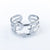 Simple Style Heart Shape Titanium Steel Open Rings