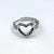 Simple Style Heart Shape Titanium Steel Open Rings