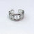 Simple Style Heart Shape Titanium Steel Open Rings