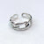 Simple Style Heart Shape Titanium Steel Open Rings