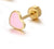 Simple Style Heart Shape Titanium Steel Plating Ear Studs 1 Piece