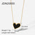 Simple Style Heart Stainless Steel Plating Necklace