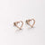 Simple Style Heart Titanium Steel Earrings