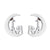 Simple Style Human Gingerbread Apple Stainless Steel Plating Hollow Out Ear Studs 1 Pair