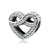 Simple Style Infinity Heart Shape Sterling Silver Epoxy Inlay Zircon Jewelry Accessories