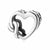 Simple Style Infinity Heart Shape Sterling Silver Epoxy Inlay Zircon Jewelry Accessories