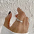 Simple Style Irregular Solid Color Sterling Silver Plating 18k Gold Plated Open Ring