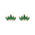 Simple Style Leaf Flower Inlay Stainless Steel Zircon Gold Plated Ear Studs