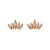 Simple Style Leaf Flower Inlay Stainless Steel Zircon Gold Plated Ear Studs