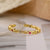 Simple Style Leaves Copper Plating Inlay Zircon 18k Gold Plated Open Rings