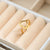 Simple Style Leaves Snake Titanium Steel Plating Open Ring 1 Piece