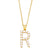 Simple Style Letter Copper Gold Plated Artificial Pearls Pendant Necklace 1 Piece