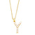 Simple Style Letter Copper Gold Plated Artificial Pearls Pendant Necklace 1 Piece