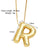 Simple Style Letter Copper Plating 18k Gold Plated Necklace Pendant