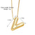 Simple Style Letter Copper Plating 18k Gold Plated Necklace Pendant