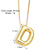 Simple Style Letter Copper Plating 18k Gold Plated Necklace Pendant