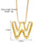 Simple Style Letter Copper Plating 18k Gold Plated Necklace Pendant