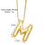 Simple Style Letter Copper Plating 18k Gold Plated Necklace Pendant