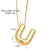 Simple Style Letter Copper Plating 18k Gold Plated Necklace Pendant