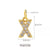 Minimalist Letter Copper Plating Inlay Zircon Charms Jewelry Accessories