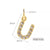 Minimalist Letter Copper Plating Inlay Zircon Charms Jewelry Accessories