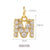 Simple Style Letter Copper Plating Inlay Zircon Charms Jewelry Accessories