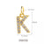 Minimalist Letter Copper Plating Inlay Zircon Charms Jewelry Accessories