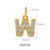 Minimalist Letter Copper Plating Inlay Zircon Charms Jewelry Accessories