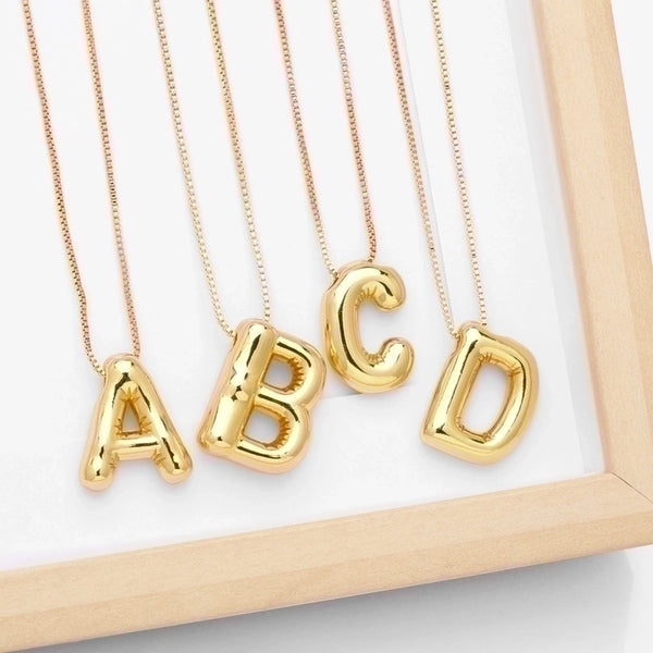 Minimalist Letter Copper Plating Pendant Necklace