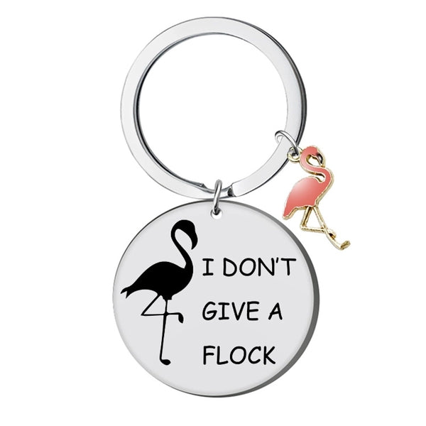 Simple Style Letter Flamingo Stainless Steel Unisex Bag Pendant Keychain