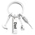 Simple Style Letter Hammer Metal Men's Bag Pendant Keychain