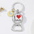 Simple Style Letter Heart Shape Metal Enamel Inlay Glass Unisex Keychain