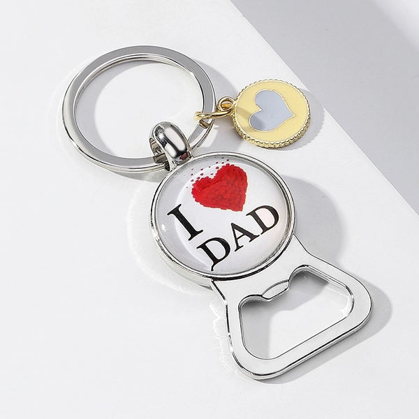 Simple Style Letter Heart Shape Metal Enamel Inlay Glass Unisex Keychain