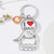 Simple Style Letter Heart Shape Metal Enamel Inlay Glass Unisex Keychain