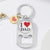 Simple Style Letter Heart Shape Metal Enamel Inlay Glass Unisex Keychain