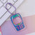 Simple Style Letter Plastic Printing Women's Keychain