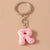 Simple Style Letter Resin Bag Pendant Keychain