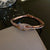 Simple Style Letter Solid Color Copper Zircon Bangle In Bulk