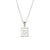 Simple Style Letter Square Stainless Steel Inlay Shell Pendant Necklace