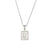 Simple Style Letter Square Stainless Steel Inlay Shell Pendant Necklace