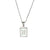 Simple Style Letter Square Stainless Steel Inlay Shell Pendant Necklace