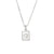 Simple Style Letter Square Stainless Steel Inlay Shell Pendant Necklace