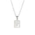 Simple Style Letter Square Stainless Steel Inlay Shell Pendant Necklace