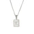 Simple Style Letter Square Stainless Steel Inlay Shell Pendant Necklace