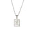 Simple Style Letter Square Stainless Steel Inlay Shell Pendant Necklace