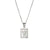 Simple Style Letter Square Stainless Steel Inlay Shell Pendant Necklace