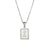 Simple Style Letter Square Stainless Steel Inlay Shell Pendant Necklace