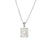 Simple Style Letter Square Stainless Steel Inlay Shell Pendant Necklace