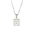 Simple Style Letter Square Stainless Steel Inlay Shell Pendant Necklace