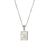 Simple Style Letter Square Stainless Steel Inlay Shell Pendant Necklace